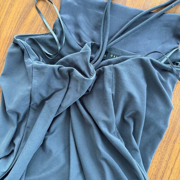 Y2K The Limited Dark Gray Flowy Tank Elastic Waistband Double Straps Size Small - Picture 6 of 9